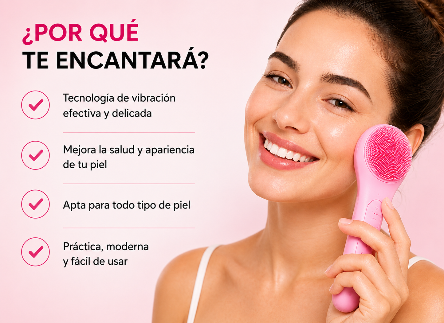 Cepillo exfoliante de limpieza facial