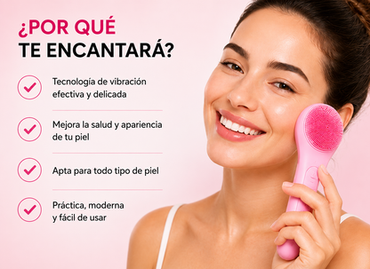 Cepillo exfoliante de limpieza facial