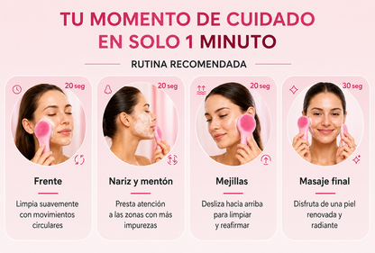 Cepillo exfoliante de limpieza facial
